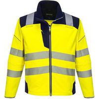 Jack Softshell PW3 Hi-Vis Blauw/geel T402 Portwest