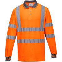 Polo Comfort lange mouw Oranje S271 Portwest