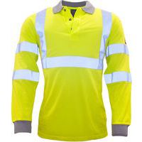 Poloshirt met lange mouw Vlamvertragend Antistatisch Hi-Vis FR77