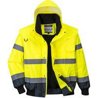 Bomberjack Contrast Hi-Vis Geel/marineblauw C465 Portwest