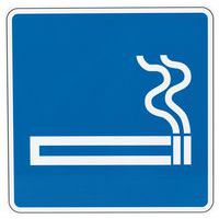 Panneau indication - Zone fumeur - Aluminium