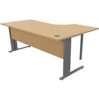 Compactbureau, Type onderstel: L-poot, Hoogte: 72 cm, Totale breedte: 180 cm, Type bureau: Linker-retourbalie