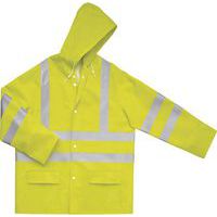 Veste de pluie haute visibilité polyester enduit polyuréthane exterieur