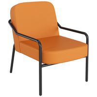 Imitatieleren fauteuil Medso, ronde rugleuning - Maat M - Meet by Paperflow