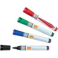 Glasbord Markers - met vloeibare inkt en ronde punt - Assorti - Nobo