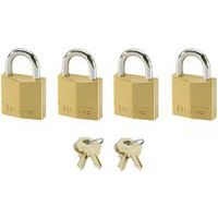 Hangslot -massief messing - set van 4 - Master Lock