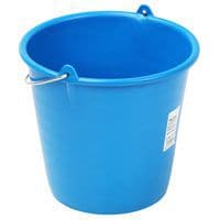 Seau rond, Capacité: 10 L, Coloris: Bleu, Type: Standard, Matériau: Plastique, Hauteur: 27 cm, Base Ø: 20 cm