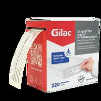 Etiquettes de tracabilite hydrosolubles - boite de 220 - Gilac