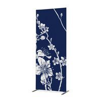 Cloison Deco En Tissu Fleurs De Cerisier Japonais Abstraites Bleues - Showdown Displays