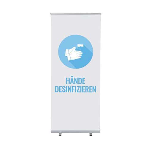 Roll-Banner Budget 85 Complete Set Handen Desinfecteren