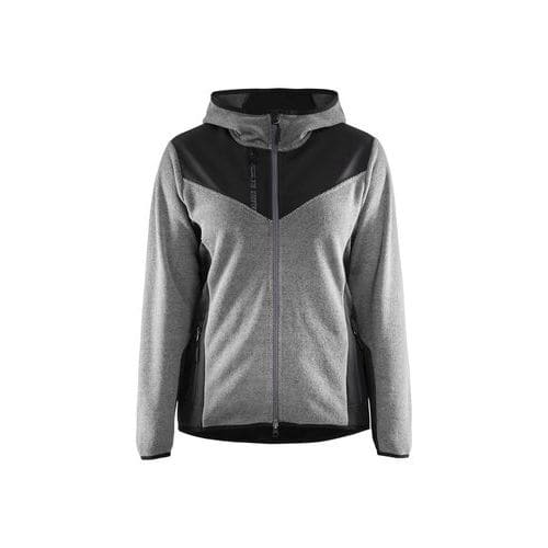 Veste tricotée avec softshell femme gris/noir - Blåkläder