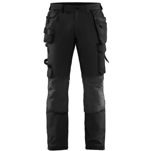 Pantalon artisan stretch 4D noir/gris foncé - Blåkläder