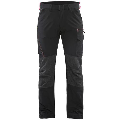 Pantalon maintenance stretch 4D noir/rouge - Blåkläder