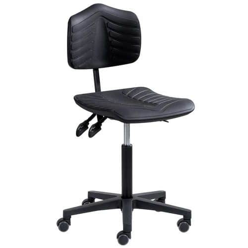 Siège Ergosoft polyamide ergonomique assise moyenne roulettes Sofame