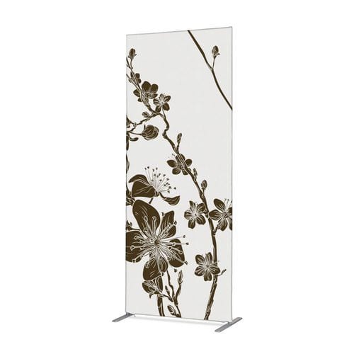 Cloison Deco En Tissu Fleurs De Cerisier Japonais Abstraites Brunes - Showdown Displays