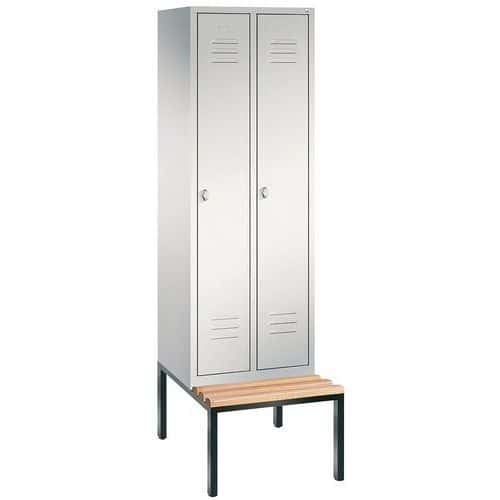 Garderobekast Classic S2000 - kolombreedte 300mm - met bank - CP