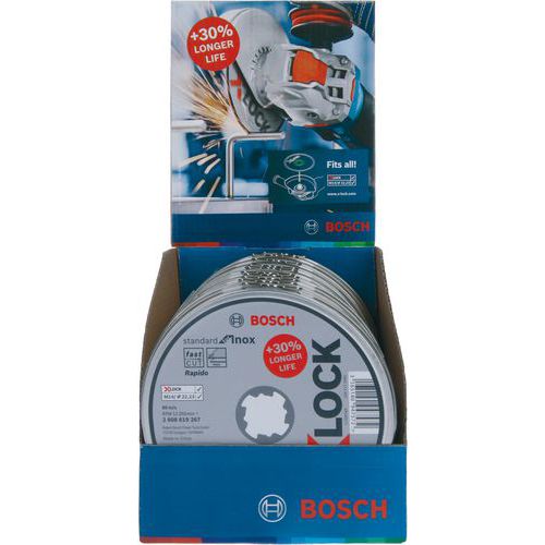 Boîte de 10 disques à tronçonner droit XLock- Bosch