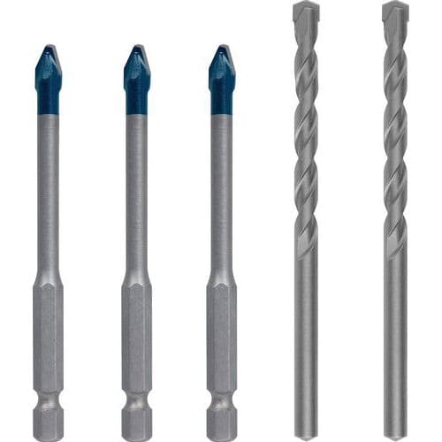 Borenset EXPERT 3x HEX-9 HC 6mm + 2x CYL-3 Steenboor 6mm - Bosch