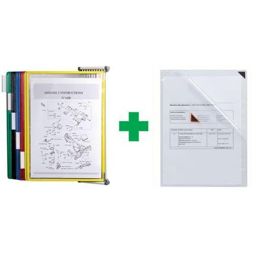 Ensemble mural A4 10 poches assorties et Kang Easy Clic A4 offert - Tarifold