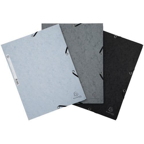 Chemises à élastiques 3 rabats lot de 3x17 assortis - Exacompta