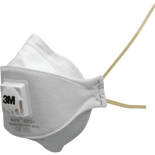 Stofmasker Aura™ FFP1 met ventiel serie 9312+ - 3M