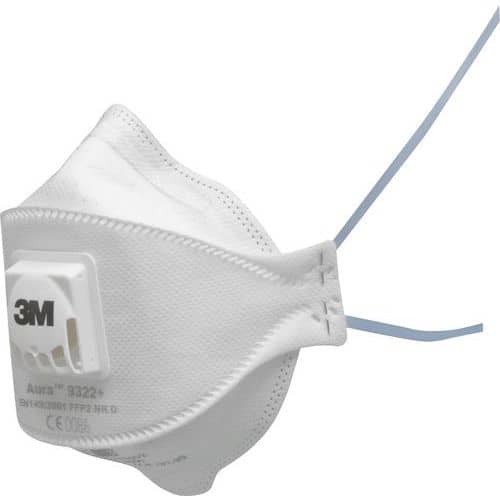 Masque antipoussière Aura™ FFP2 avec soupape série 9322+ - 3M