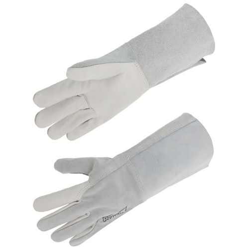 Gants soudeur paume fleur de bovin - Manchette croute cuir - Prosur