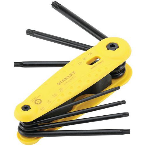 Combiset van 7  tamperproof Torx stiftsleutels - Stanley