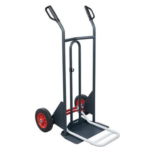 Diable ergonomique 350kg basculement assisté - Roue caoutchouc