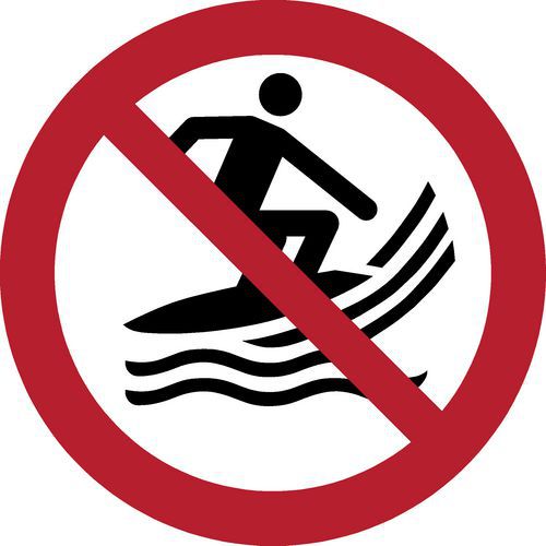 Pictogram Verboden te surfen