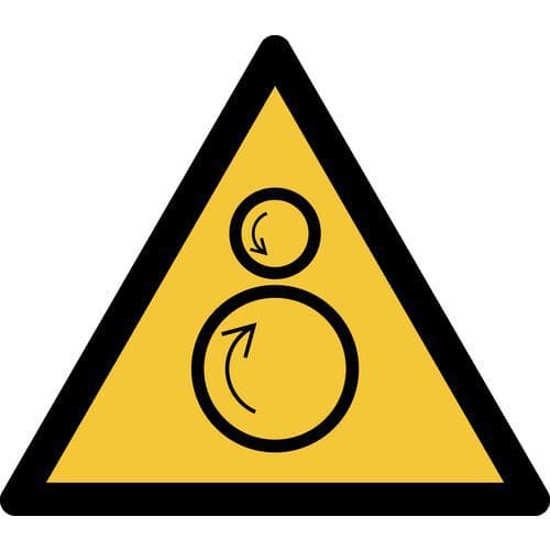 Pictogram Waarschuwing: roterende onderdelen