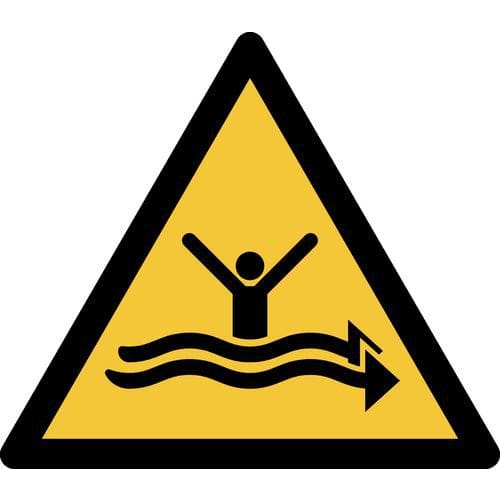 Pictogram Waarschuwing: sterke stroming