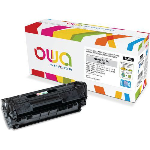 Toner refurbished HP Q2612A - CANON 703 Jumbo - OWA