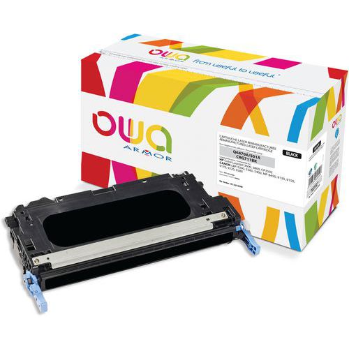 Toner remanufacturé HP Q6470A - CANON 711BK - OWA