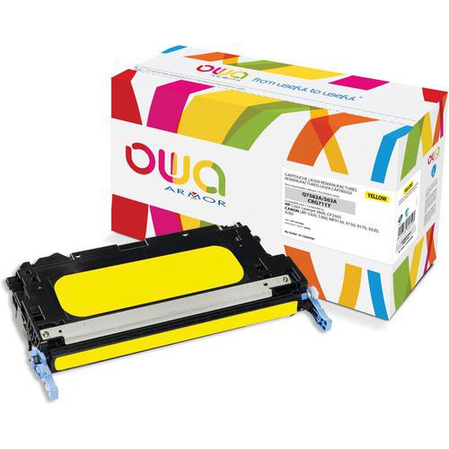 Toner remanufacturé HP Q7582A - CANON 711Y - OWA