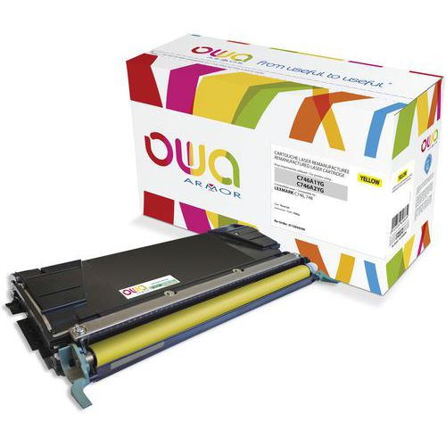 Toner refurbished LEXMARK C746A1YG - C746A2YG - OWA