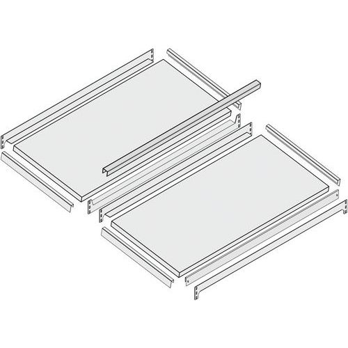 Extra legbord LxD 1000x40 mm - schuin - glansverzinkt - Bito