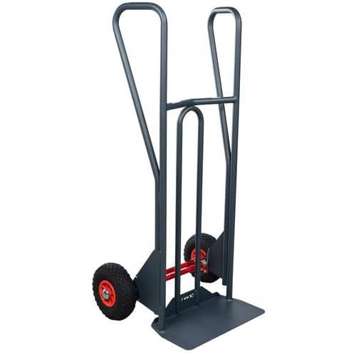 Ergonomische steekwagen 350 kg met kantelhulp - gesloten handgreep - pneumatisch wiel