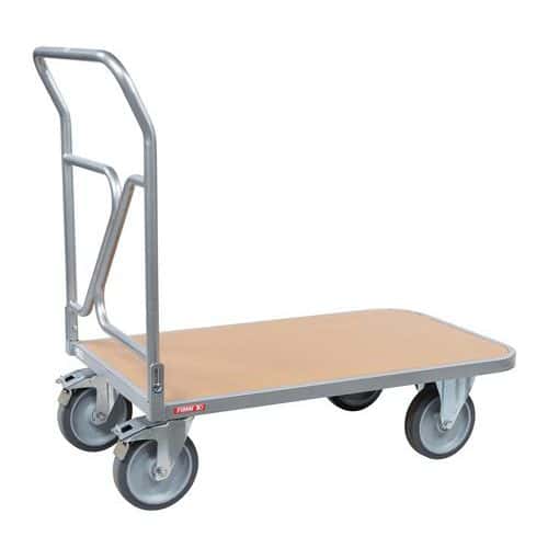 Ergonomische plateauwagen met inklapbare duwbeugel - laadvermogen 400kg