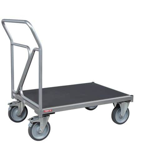 Plateauwagen met antislipmat met 1 buis duwbeugel - 500 kg - FIMM