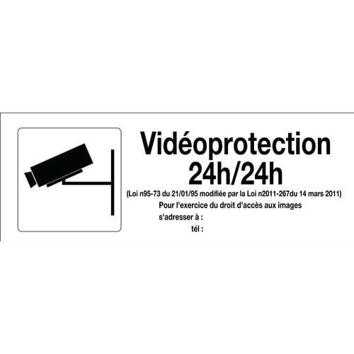 Informatiebord - Vidéoprotection 24h/24h - Hard