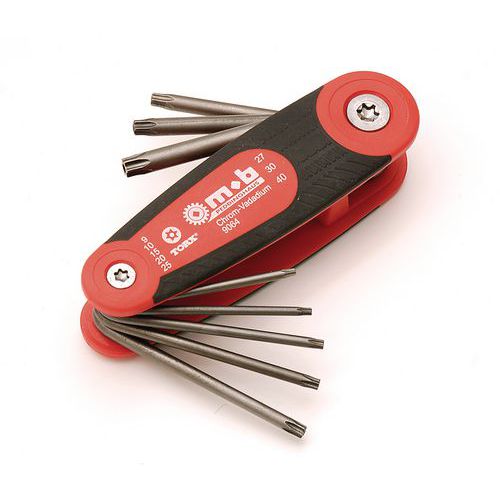 Monture de 8 clés tamper torx - crv