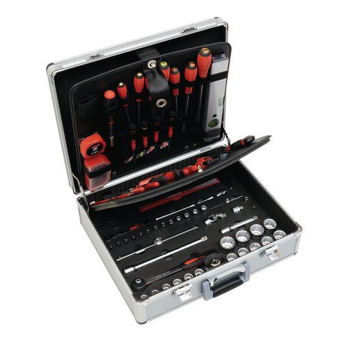 Valise aluminium garnie 125 pièces