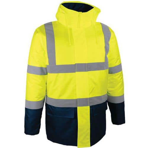 Parka met hoge zichtbaarheid en gewatteerde polyester voering - Singer