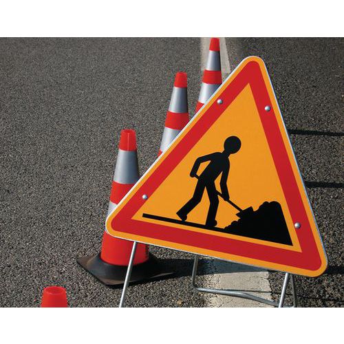 Panneau de signalisation temporaire de chantier - AK5 - Travaux