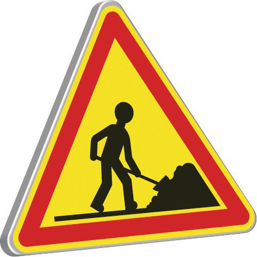 Panneau de signalisation temporaire de chantier - AK5 - Travaux