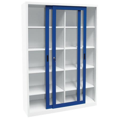 Armoire haute portes coulissantes CH - Transparente - L150 cm - Manutan Expert