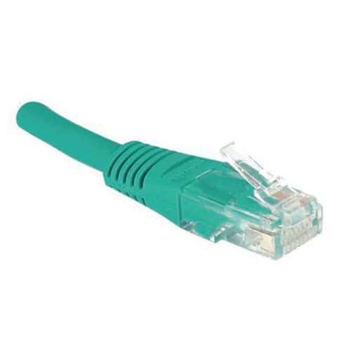 Cordon patch RJ45 - Câble droit Cat5E - Non blindé UTP - Vert