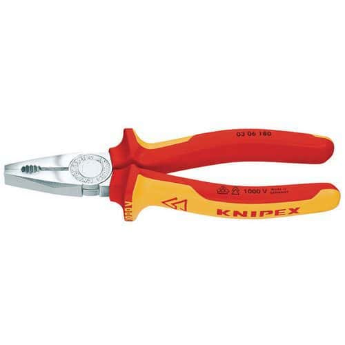 Geïsoleerde combinatietang verchroomd Knipex 1000V VDE