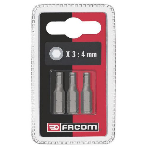 Jeux de 3 embouts pour vis 6 pans creux - Facom